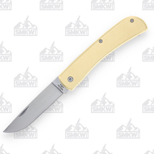 Bear & Son Large Yellow Aluminum Folding Knife
