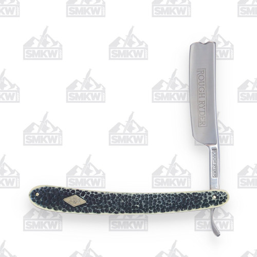 Rough Ryder Buckshot Bone Straight Razor Folding Knife