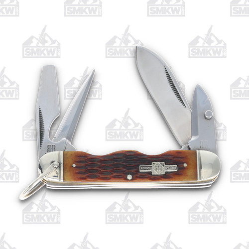 Rough Ryder Amber Jigged Bone Utility Knife