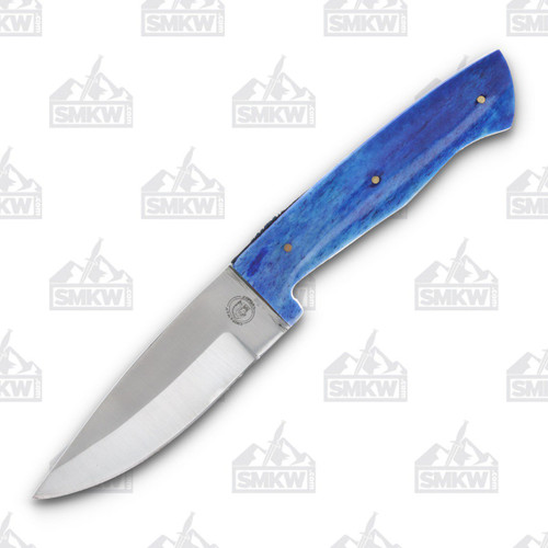 Frost Chipaway Wailaki Creek Skinner Fixed Blade Knife Blue Smooth Bone Handle