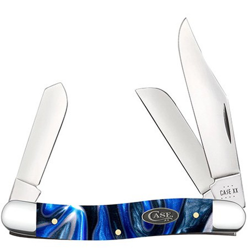 Case Ocean Blue Kirinite Medium Stockman Folding Knife