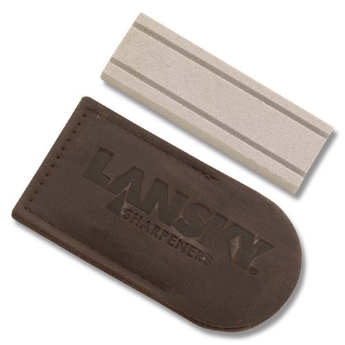 Lansky 3" Hard Super Arkansas Pocket Stone with Pouch