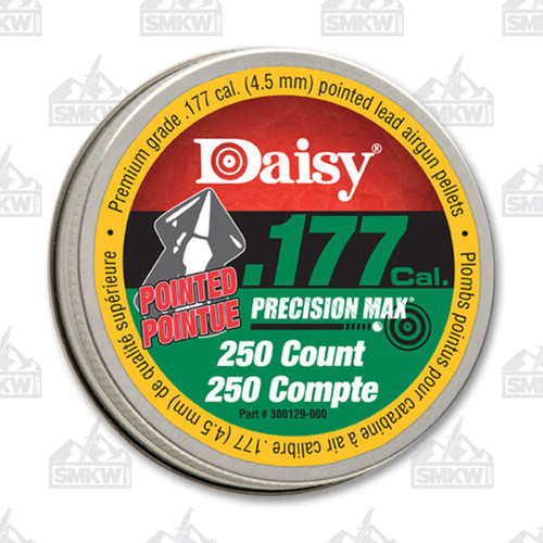 Daisy Precision Max .177 Caliber (4.5mm) 250ct Pointed Nose Pellets Tin