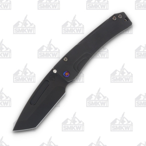Medford Slim Midi Folding Knife Black PVD S45VN Tanto (PVD Handles  Flamed Hardware)