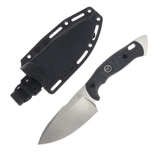 Fobos Alaris 3V Fixed Blade Black and Green Micarta FOB036