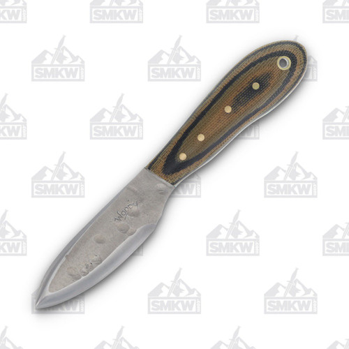 Woody Handmade Knives Sidekick Series Razor Camo Micarta 1095