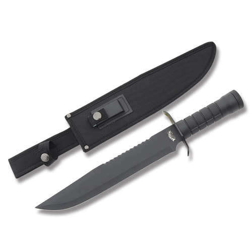 Frost Scout II Survival Knife (Hollow Handle with Survival Kit  Black)