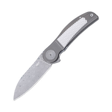 CRKT Michael Walker Monument Linerlock Folding Knife 3.07in Rose Damasteel Blade CR4001