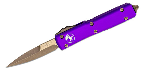 Microtech Ultratech Bayonet Out-The-Front Automatic Knife (S/E Bronze | Purple)