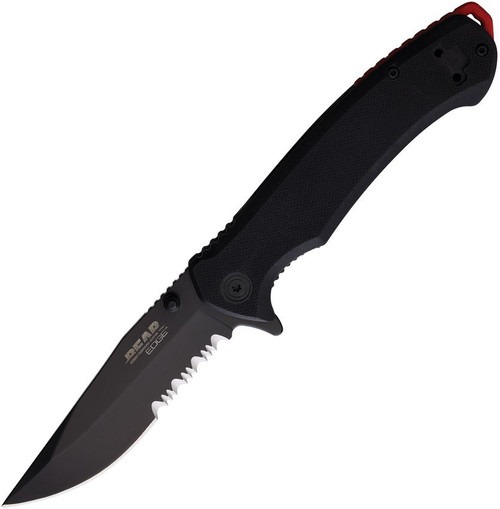 Bear & Son Assisted Opening Folding Knife Black Serrated Blade