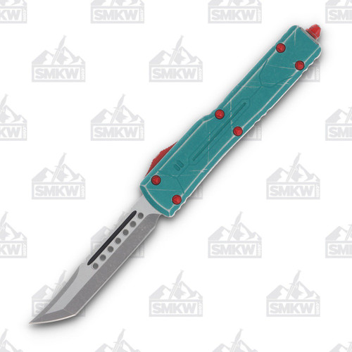 Microtech UTX-70 Bounty Hunter Hellhound Out-the-Front Automatic Knife (T/E Stonewash)