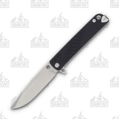 Medford M-48 Folding Knife 3.9in Tumbled Plain Drop Point Blade PVD