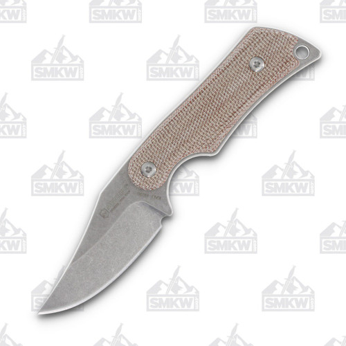 Mercury Kali Fixed Blade (Stonewash Clip Point  Natural Canvas Micarta)