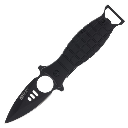 MTech Spring-Assisted Linerlock Folding Knife (Black Grenade)
