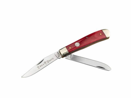 Boker Traditional Series 2.0 Red Smooth Bone Trapper Folding Knife