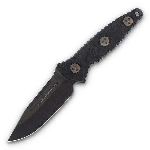 Microtech SOCOM Alpha Mini Signature Series Fixed Blade Knife (S/E Black DLC | Carbon Fiber)