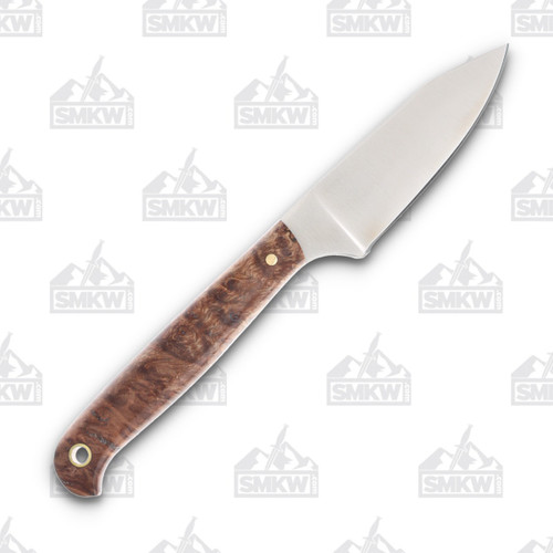 Bordertown Blades R. Smalls Fixed Blade Knife (Burl Maple)