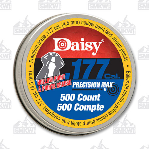 Daisy Precision Max .177 Caliber (4.5mm) 500ct Hollow Point Pellet Tin