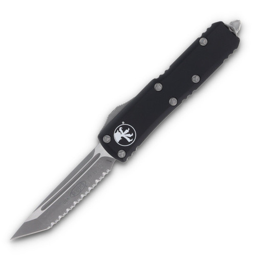 Microtech UTX-85 Out-the-Front Automatic Knife (F/S Stonewash Apocalyptic T/E | Black)