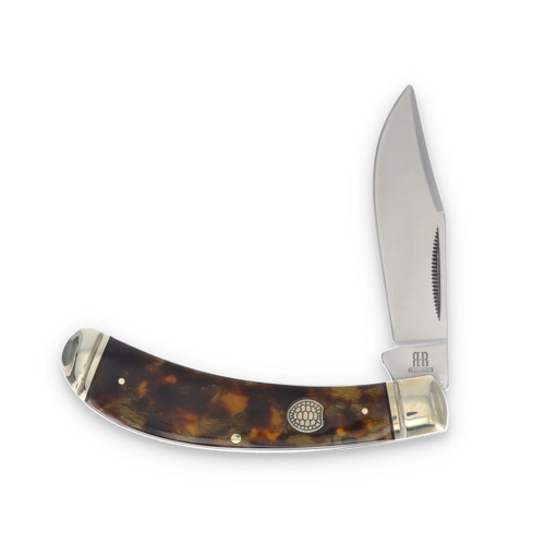 Rough Ryder Imitation Tortoise Shell Bow Trapper Folding Knife RR2442