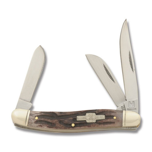  Rough Ryder Folding Hunter Brown Stag Bone RR1804 : Sports &  Outdoors