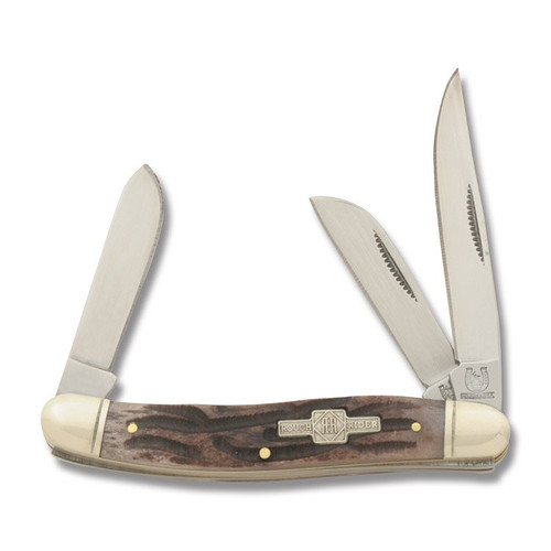 Rough Ryder Stag Bone Stockman Folding Knife