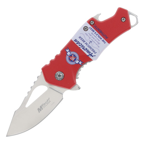 MTech Spring-Assisted Framelock Folding Knife (American Beer)