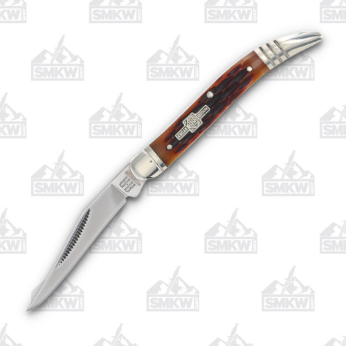 Rough Ryder Amber Jigged Bone Baby Toothpick Folding Knife