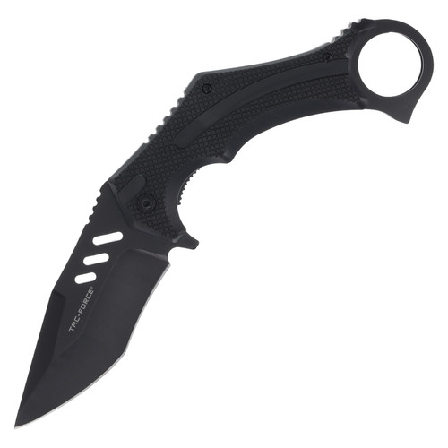 Tac-Force Spring-Assisted Linerlock Folding Knife (All Black)