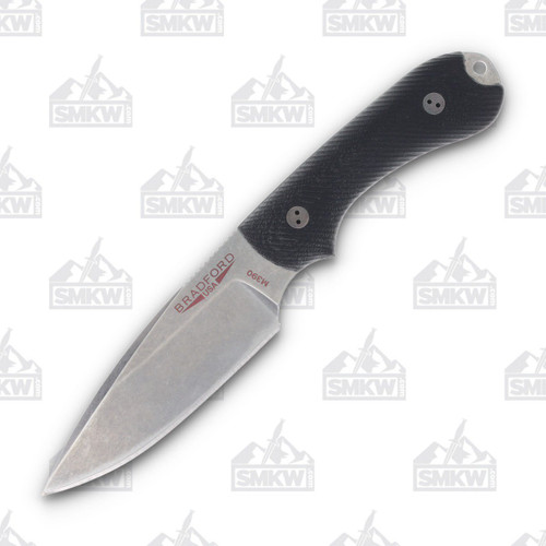 Bradford Guardian3 3D Fixed Knife 3.5in Plain Stonewash Drop Point 1