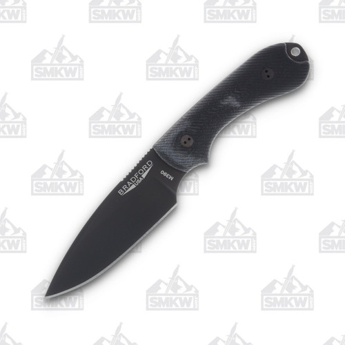 Bradford Textured Guardian 3 3.5in Plain Black DLC Drop Point 1