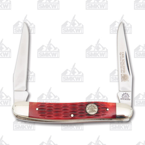 Eye Brand Red Jigged Bone Muskrat Folding Knife