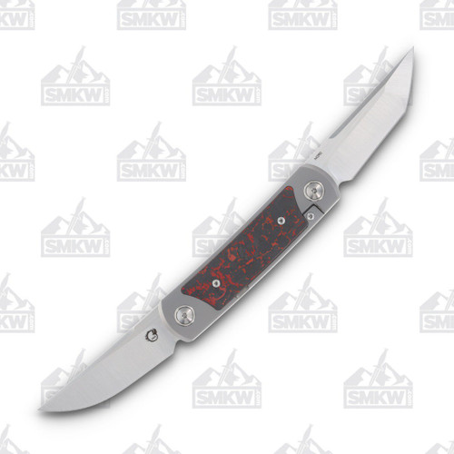 Yan Knives EMW (East Meets West) Double Flipper Folding Knife Lava Flow FatCarbon SMKW Exclusive