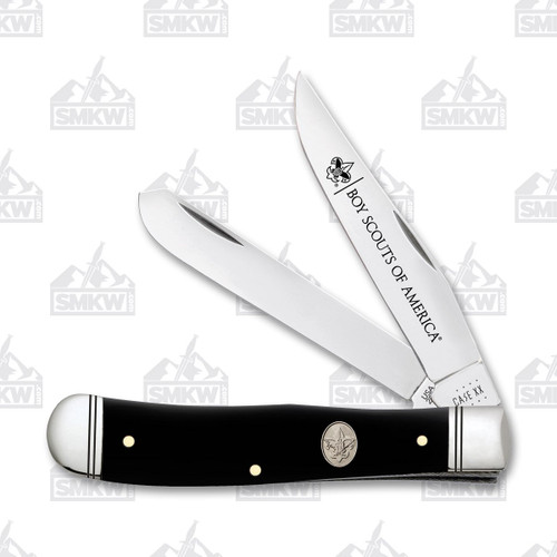 Case Boy Scouts Black Synthetic Trapper Folding Knife