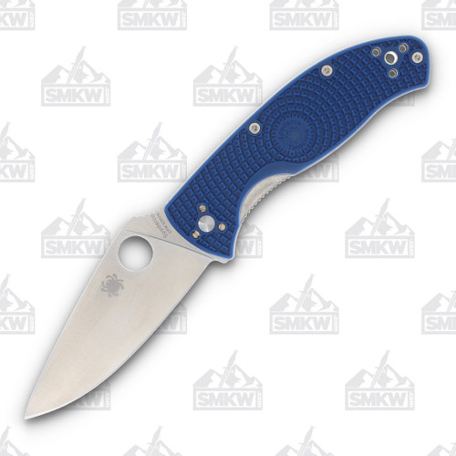 Spyderco Tenacious Lightweight Folding Knife Plain Edge Blue