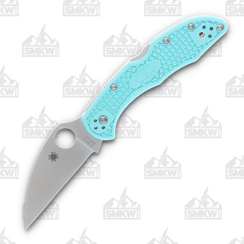 Spyderco Delica Wharncliffe Folding Knife Teal