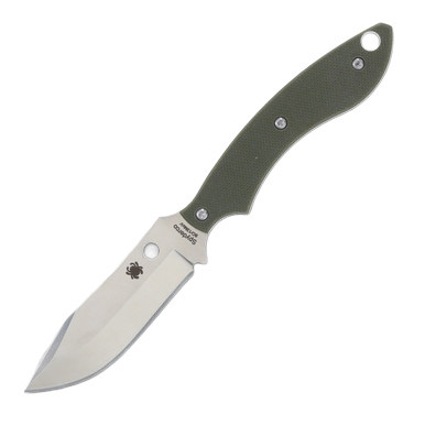 Spyderco Stok Bowie Knife OD 2.95 Inch Plain Edge Satin Blade SPFB49GPOD
