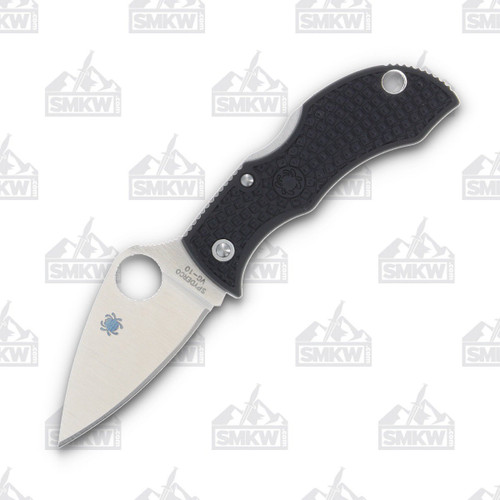 Spyderco Manbug Folding Knife Black Lightweight Leaf