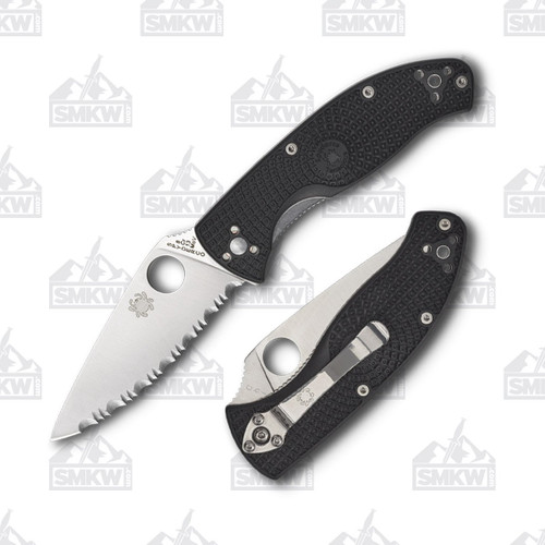 Spyderco Tenacious Lightweight Folding Knife Black Serrated