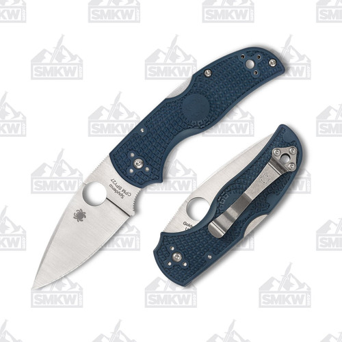 Spyderco Native 5 Folding Knife Cobalt Blue 2.95 Inch Plain Leaf 1