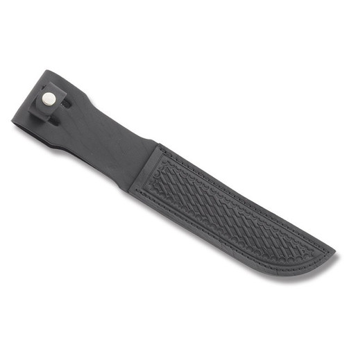 Basket Weave Leather 7in Fixed Blade Knife Sheath Black