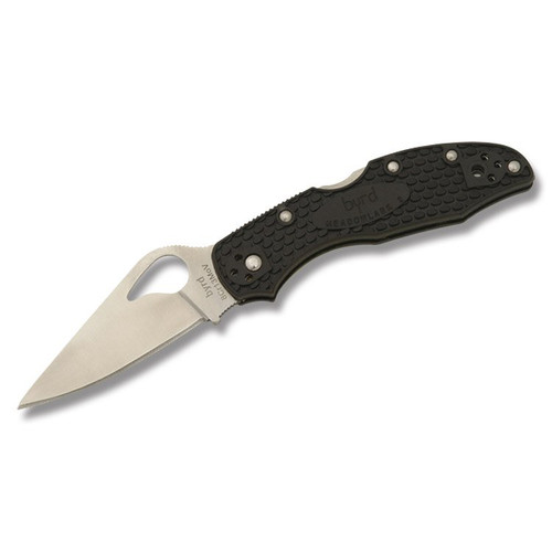 Spyderco Byrd Meadowlark 2 Folding Knife Plain Edge Black FRN