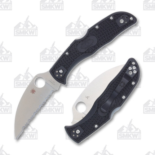 Spyderco Endela Wharncliffe Folding Knife Serrated Black