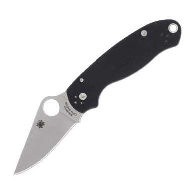 Spyderco Para 3 Folding Knife Black G-10 Handle CPM S45VN Drop Point Blade