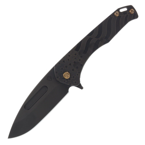 Medford Praetorian Slim Flipper Framelock Folding Knife (S45VN  All Black)