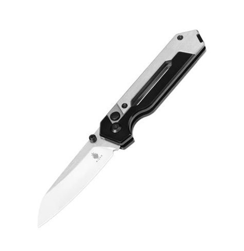 Kizer Hyper Elmax Blade Folding Knife Black & Grey Titanium Handle