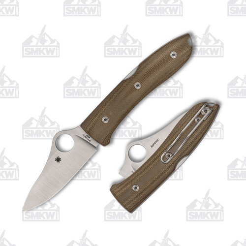 Spyderco SpyOpera Folding Knife Micarta Brown