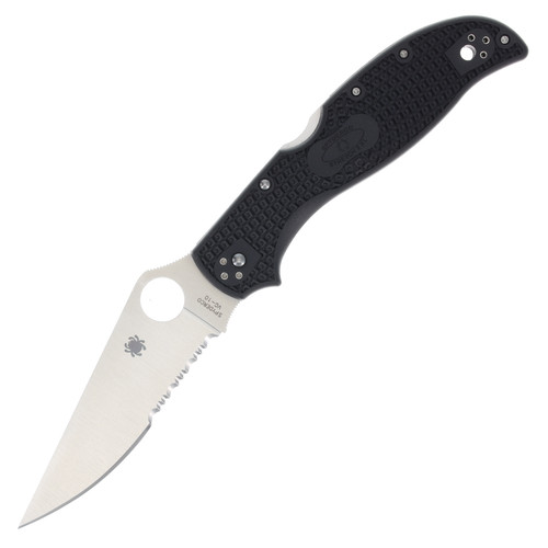 Spyderco Stretch 2 XL Lightweight Lockback Folding Knife (Partially Serrated)