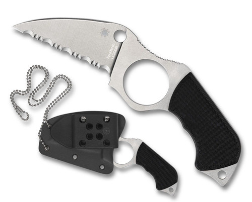 Spydecro Swick 5 Large Hole Neck Knife Serrated