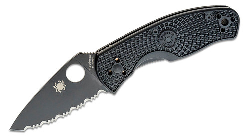 Spyderco Persistence Lightweight Folding Knife Serrated Black